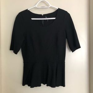 Black peplum top  aritzia babaton